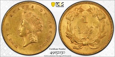 1855 G$1 MS61