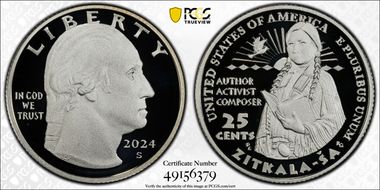 2024-S 25C Zitkala-Ša Silver First Strike PR70DCAM