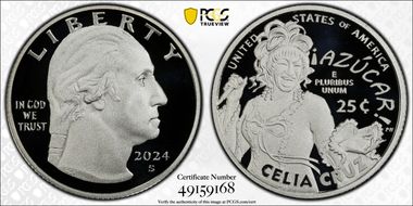 2024-S 25C Celia Cruz Silver First Strike PR70DCAM