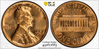 1968 1C MS66+ RD