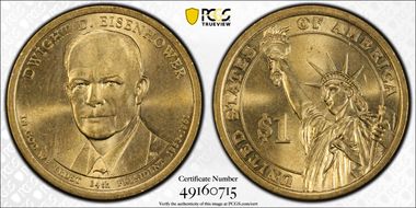 2015-D $1 Dwight D. Eisenhower Position A MS64