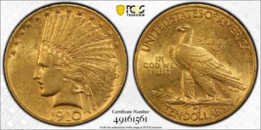 1910 $10 AU55