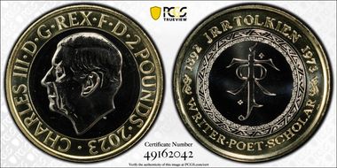 2023 £2 JRR Tolkien - The Life & Work MS65
