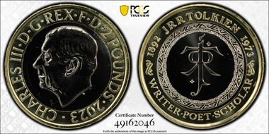 2023 £2 JRR Tolkien - The Life & Work MS67