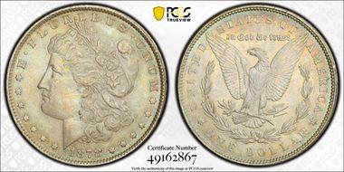 1878 7TF $1 Reverse of 1879 AU58