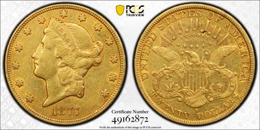 1877-S $20 XF40