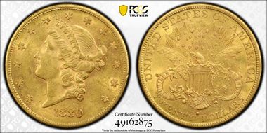 1880-S $20 AU55