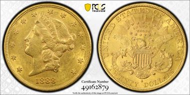 1888-S $20 AU53