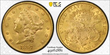 1897-S $20 AU53