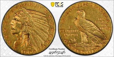1909-D $5 MS61