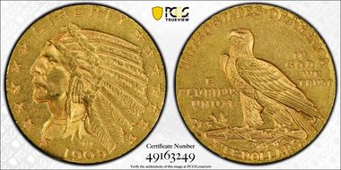1909-D $5 MS61