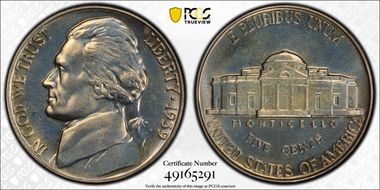 1939 5C Reverse of 1938 PR67