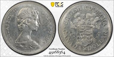 1971 $1 British Columbia MS64