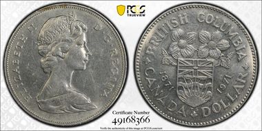 1971 $1 British Columbia MS63