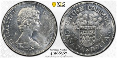 1971 $1 British Columbia MS64