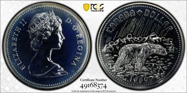 1980 S$1 Arctic Territories Ag SP67