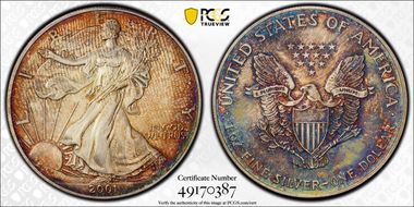 2001 $1 Silver Eagle MS64