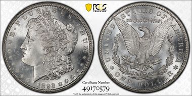 1893-CC $1 MS65+