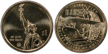 2024-D $1 American Innovation IL Steel Plow Pos. A MS64