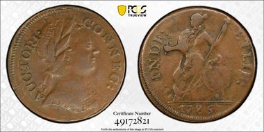 1785 CT 1/2P Round Head, Miller 6.1-A.1 AU50BN