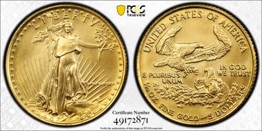 1986 $5 Gold Eagle MS68
