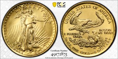 1986 $5 Gold Eagle MS69