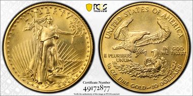 1986 $10 Gold Eagle MS67