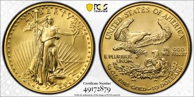 1986 $10 Gold Eagle MS69