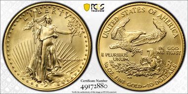 1986 $10 Gold Eagle MS69