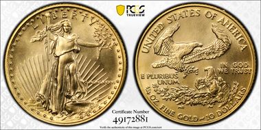 1986 $10 Gold Eagle MS69