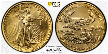 1986 $10 Gold Eagle MS68