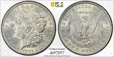 1893 $1 MS62