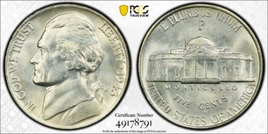 1943-P 5C DDO FS-103 MS67