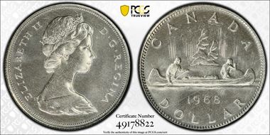 1968 $1 Small Island MS66