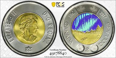 2017 $2 Dance of the Spirits Colorized MS67