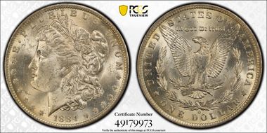 1884-O $1 MS62