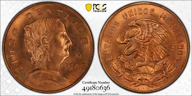 1965-Mo 5C KM-426 Brass MS67