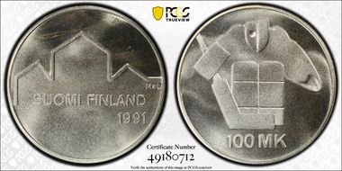 1991 L-M 100 Mar Hockey Championship MS67