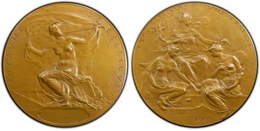 1905 Medal Liege Expo Brass 70mm SP64