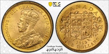 1913 $5 MS63