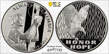 2011-P Medal 9-11 National Medal Silver PR70DCAM