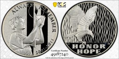 2011-P Medal 9-11 National Medal Silver PR70DCAM