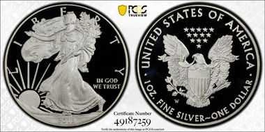 2012-W $1 Silver Eagle PR69DCAM