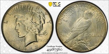 1927 $1 MS62