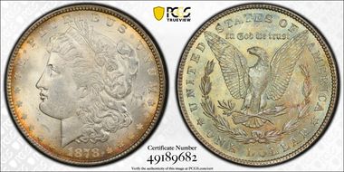 1878 7TF $1 Reverse of 1879 MS63