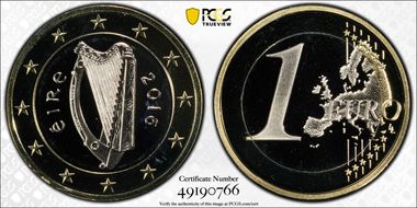 2016 €1 PR69CAM