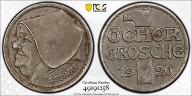 1920 Groschen Funck-1.5 Aachen AU55
