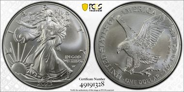 2023 $1 Silver Eagle MS70