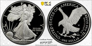 2023-W $1 Silver Eagle PR70DCAM