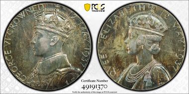 1937 Medal Eimer-2046b BHM-4314 Ag Coronation SP58